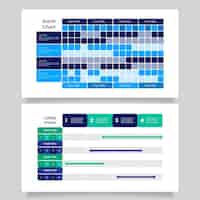 Free vector gantt chart in flat design