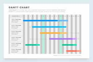 Vettore gratuito diagramma di gantt in design piatto