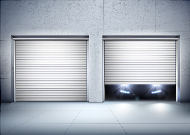 Garage realistic background