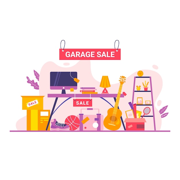 Garage sale concept