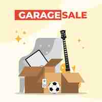 Free vector garage sale offers concept