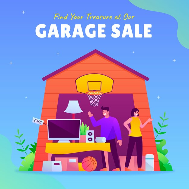 Garage sale poster template design