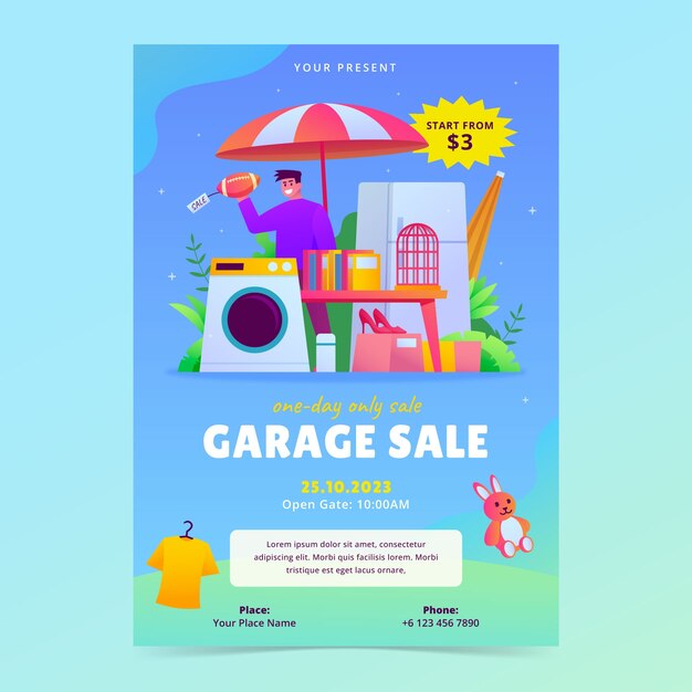 Garage sale poster template design