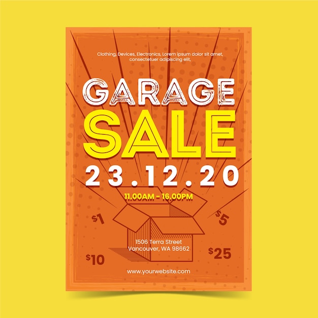 Garage sale poster template