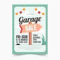 Free vector garage sale poster template