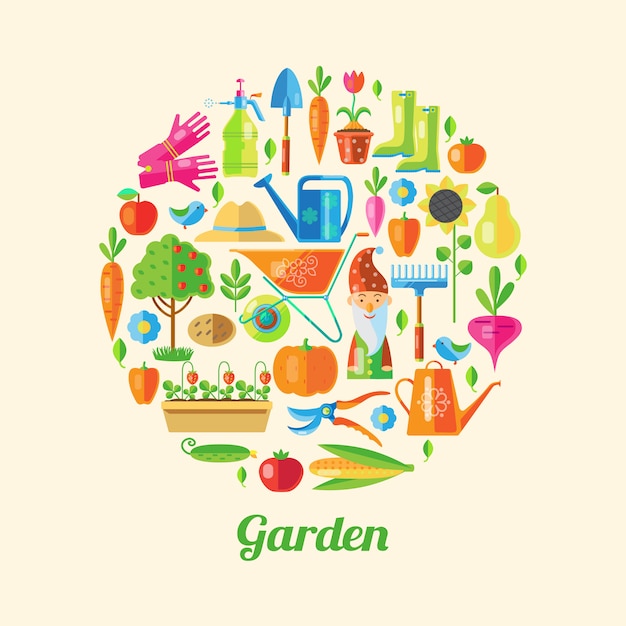 Garden Colored illustration