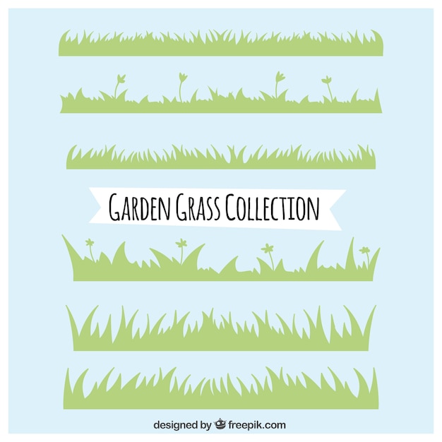 Free vector garden grass set