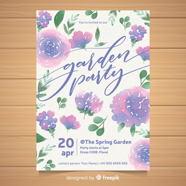 Garden party flyer