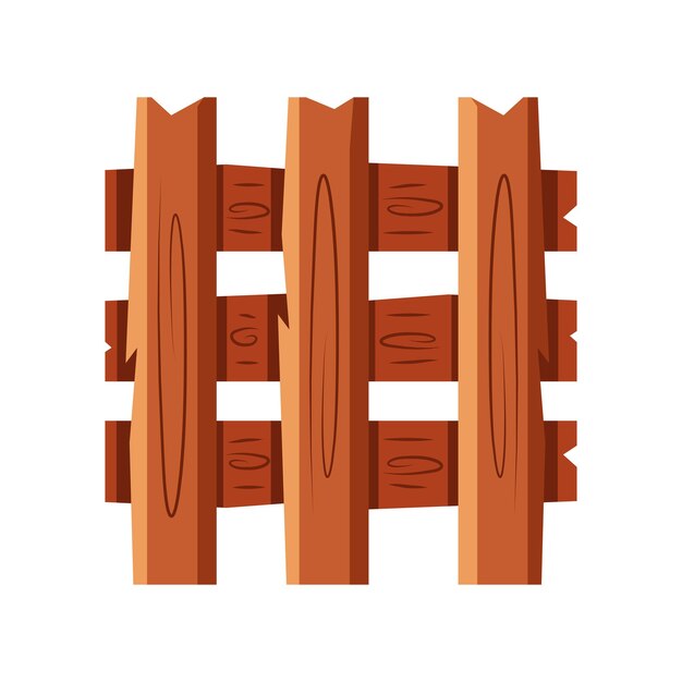 garden wooden fence backyard icon isolated