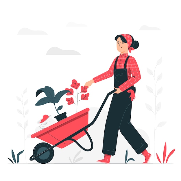 Free vector gardening concept illustration