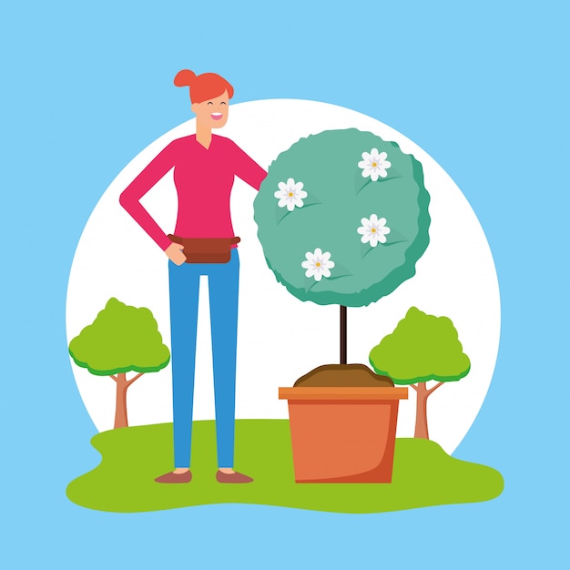 Free vector gardening concept