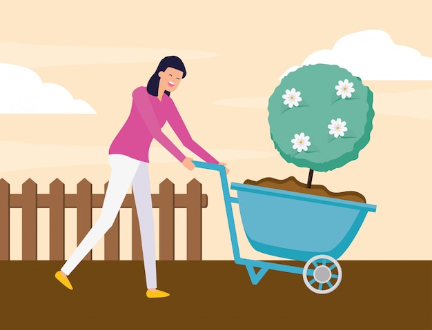 Free vector gardening concept