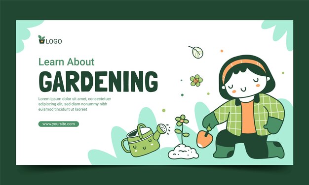 Gardening and cultivation social media promo template