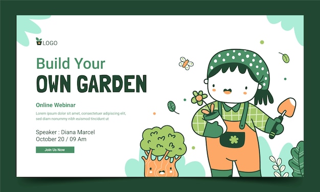 Gardening and cultivation webinar template