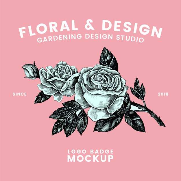 Садоводство и цветочный дизайн логотипа