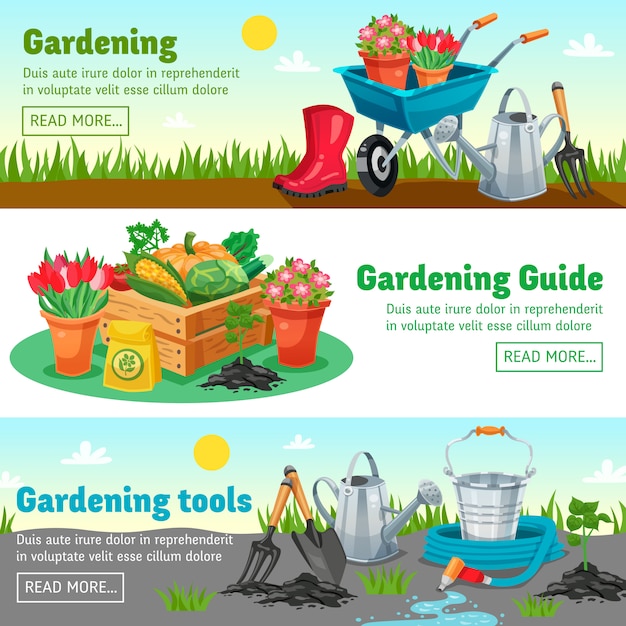 Gardening Horizontal Banners