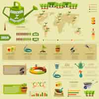 Free vector gardening infographic layout