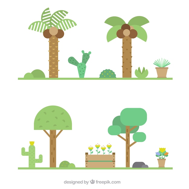 Gardens in icon style