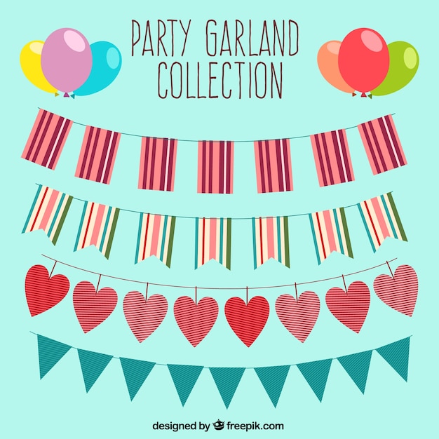 Free vector garlands decorative elements