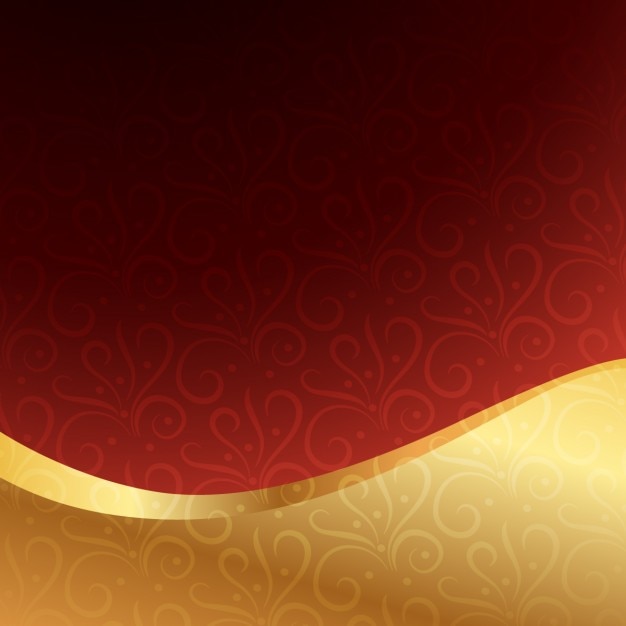 Free vector garnet background with golden wave