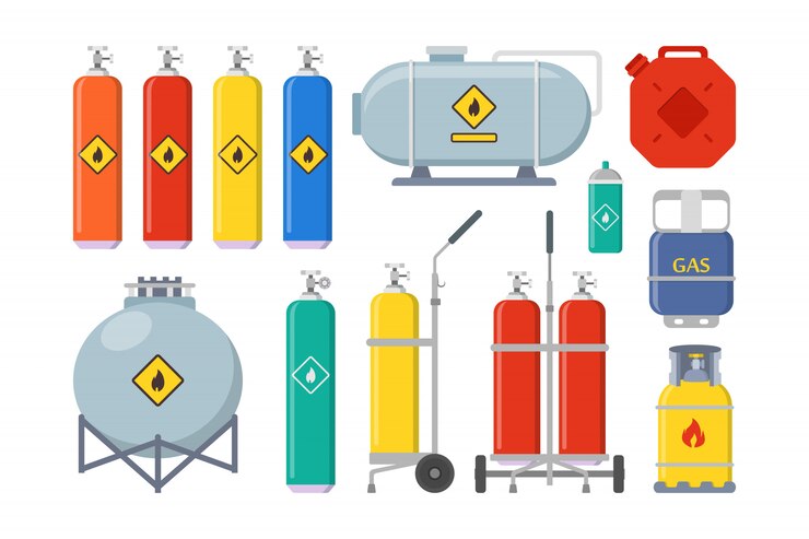 Free Vector gas balloons set