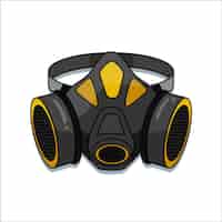 Free vector gas mask respirator concept