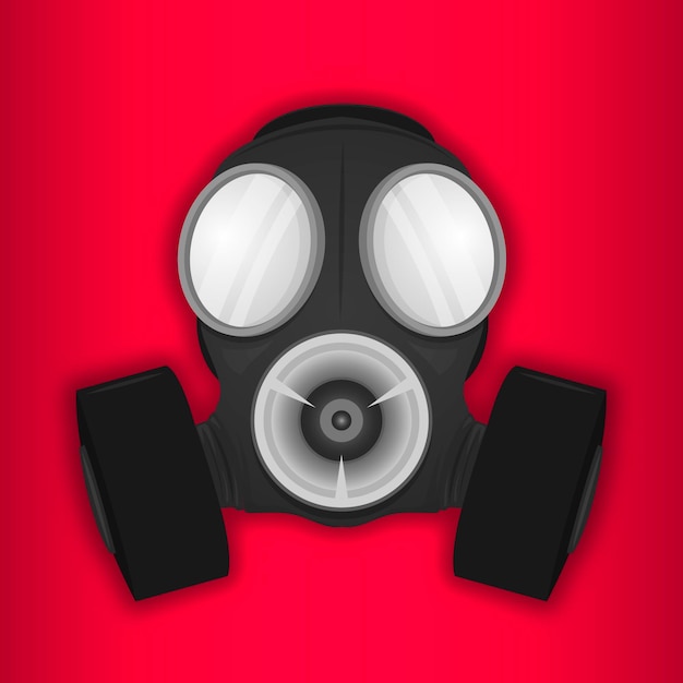 Free vector gas mask respirator