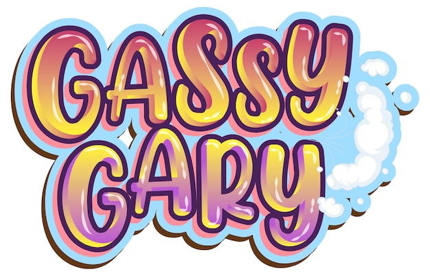 Дизайн текста логотипа gassy gary