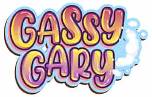 Free vector gassy gary logo text design