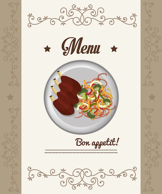 Free vector gastronomy and restaurant menu