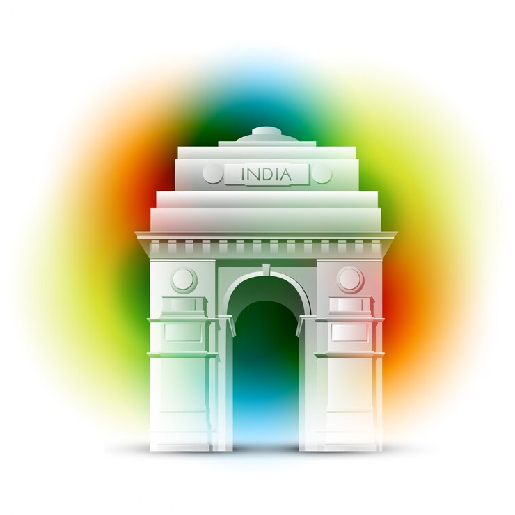 मुफ़्त वेक्टर gate of india design for indian independence day