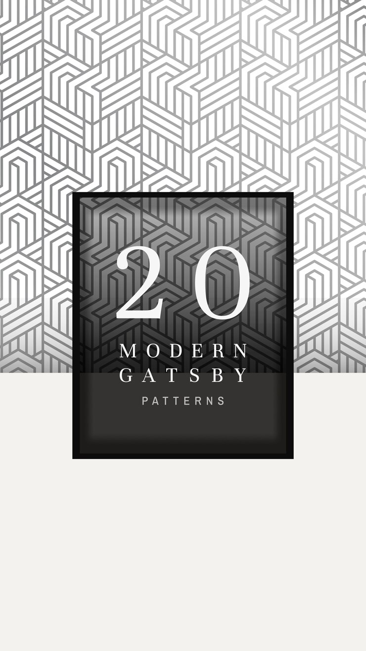 Free Vector gatsby patterned banner