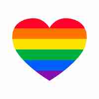 Free vector gay pride flat in heart shape