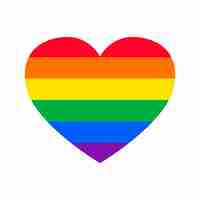 Free vector gay pride flat in heart shape