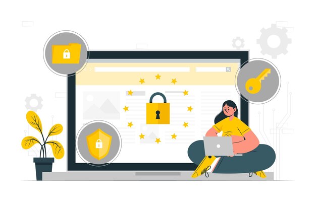 Gdpr 컨셉 일러스트