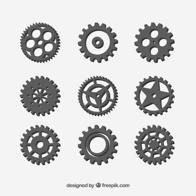 Free vector gear collection machine