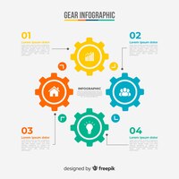 Free vector gear infographic