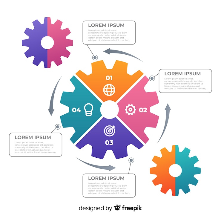 Free Vector gear infographic