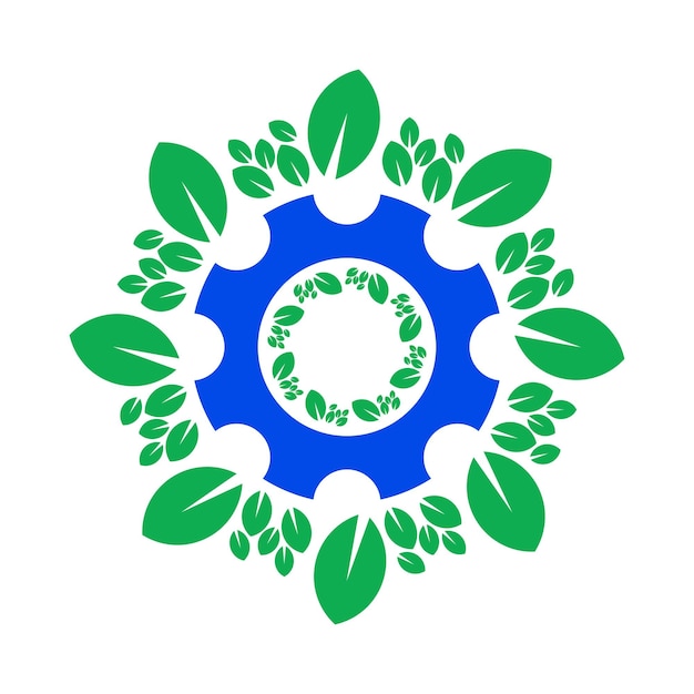 Шестерня натуральный дизайн логотипа