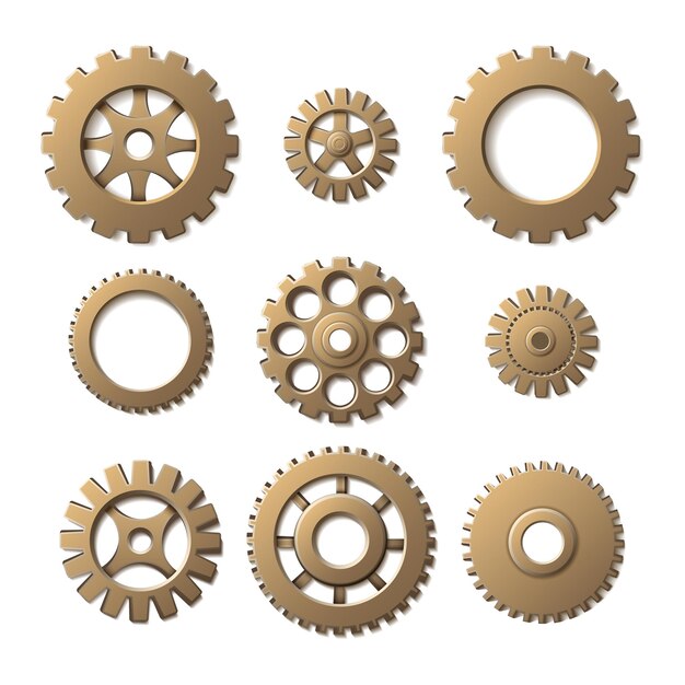  gears, isolated 