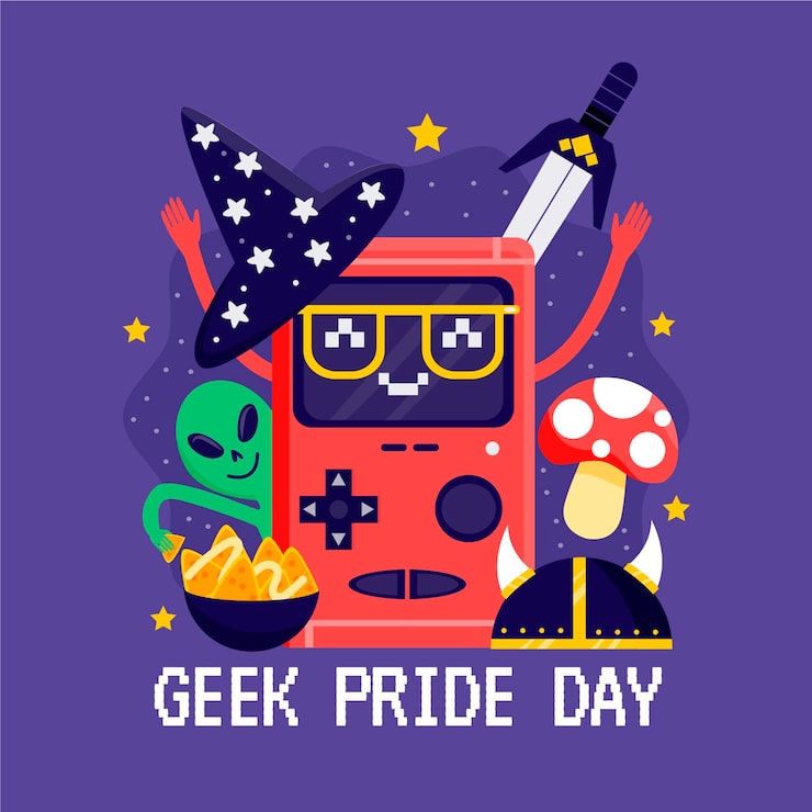 Free Vector geek pride day concept