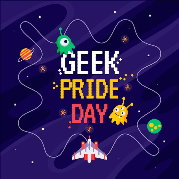 Geek pride day concept