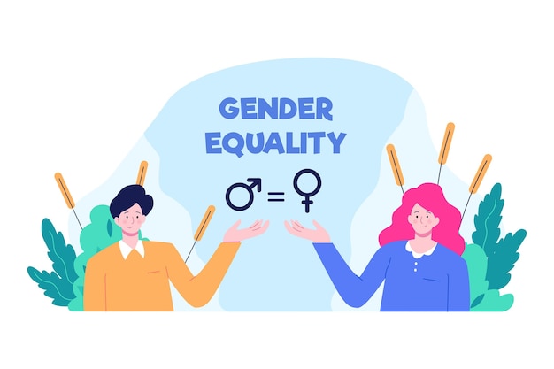 Free vector gender equality illustrated