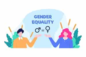 Free vector gender equality illustrated