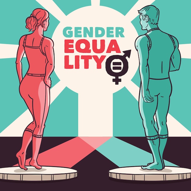 Free vector gender equality and pro civil rights concept