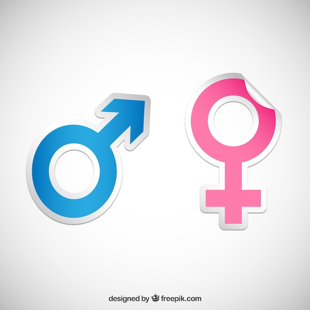 Gender icon stickers