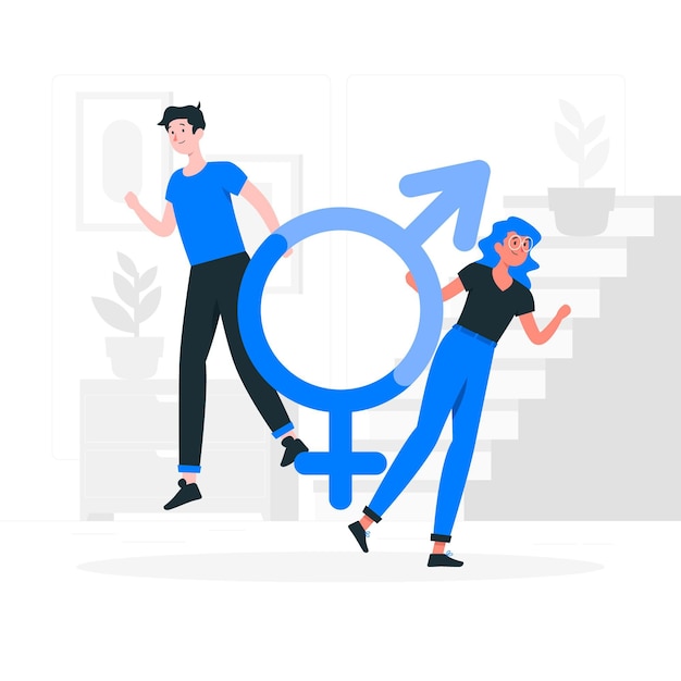 Free vector gender identity concept illustration