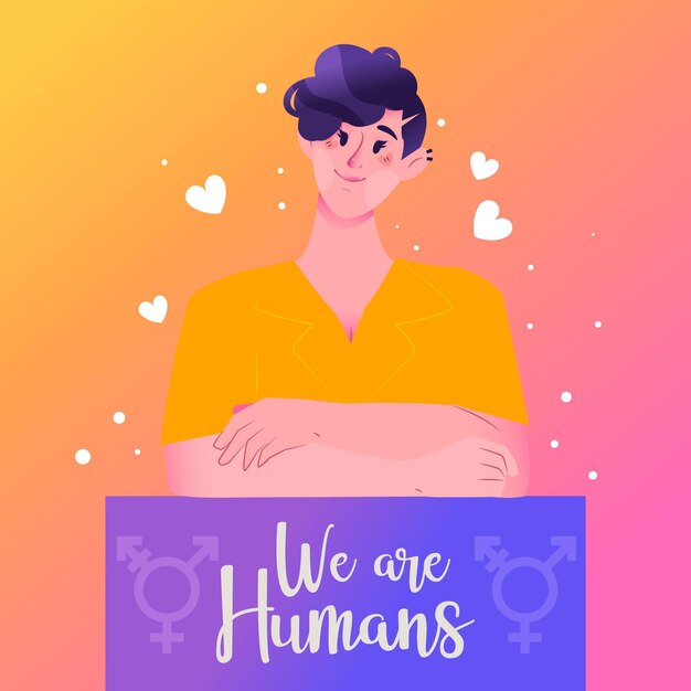 Free vector gender-neutral movement concept