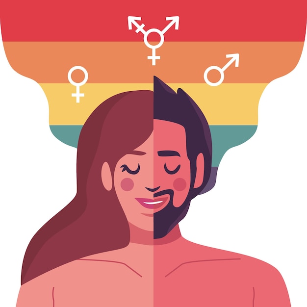 Free vector gender neutral movement concept
