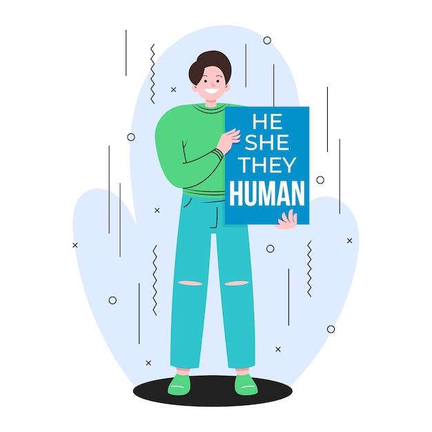 Free vector gender-neutral movement concept